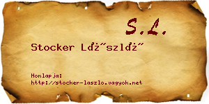 Stocker László névjegykártya