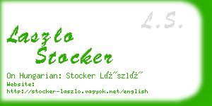 laszlo stocker business card